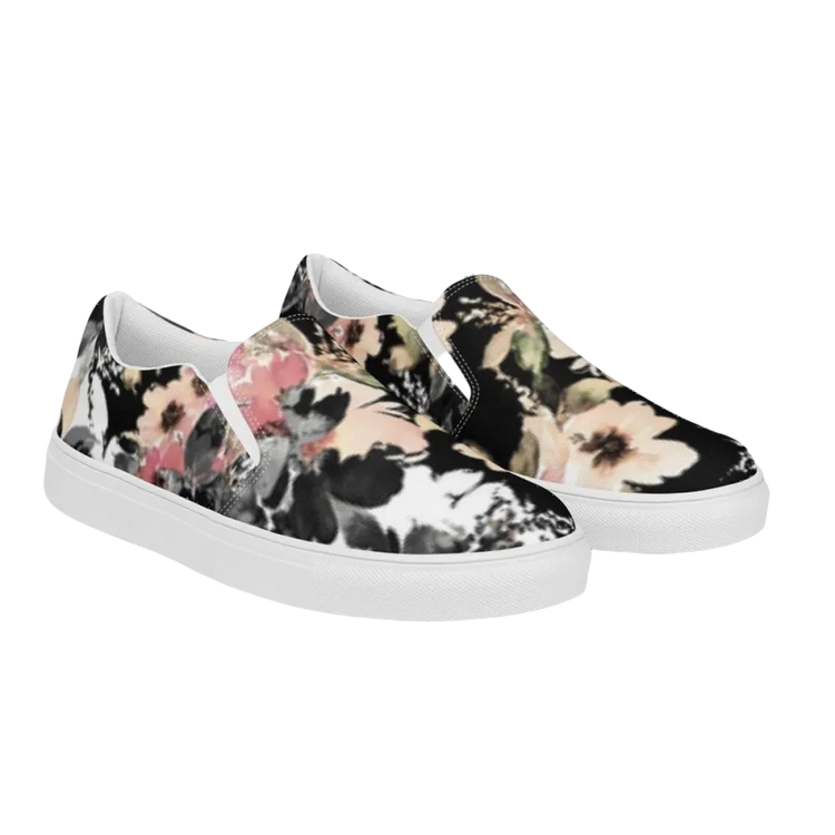 Damen Canvas Slipper von BUYATHOME24 in Größe 35-44, atmungsaktive Freizeitschuhe, textildruck, bequeme Alltagsschuhe
