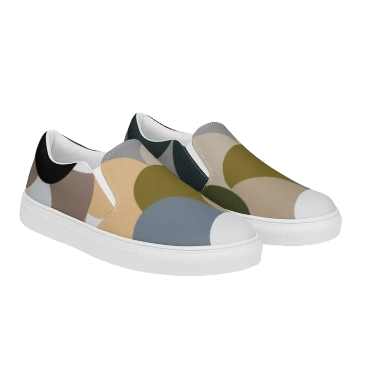 Damen Canvas Slipper von BUYATHOME24, atmungsaktive Schuhe mit EVA-Sohle, in Größe 35-44, leichter Textildruck, bequemes Design