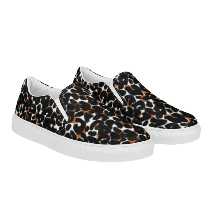 Damen Hausschuhe Canvas Slipper mit Allover-Print in Größe 35-44, gepolsterte Freizeitschuhe von BUYATHOME24