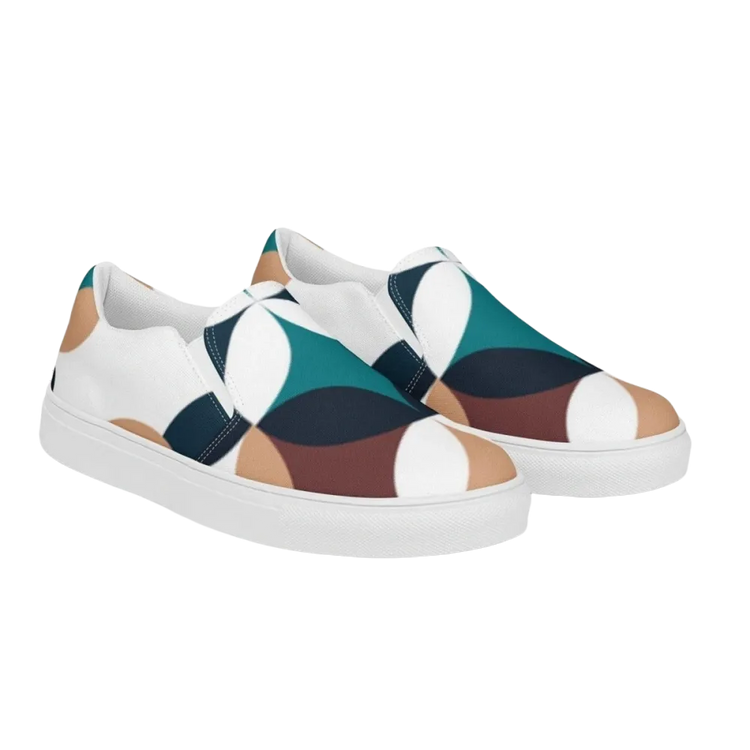 Damen Canvas Slipper von BUYATHOME24 in Größe 35-44, atmungsaktive Textil-Schuh, bequeme Hausschuhe, modisches Design