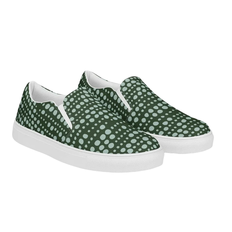 Damen Canvas Slipper von BUYATHOME24 in Größe 35-44, atmungsaktive Halbschuhe mit Textildruck, bequeme Sommerschuhe