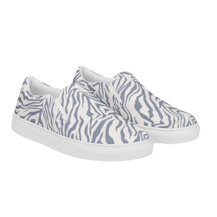 Atmungsaktive Damen Canvas Slipper in Größe 35-44 von BUYATHOME24, weiche Textildruck-Design, bequeme Hausschuhe
