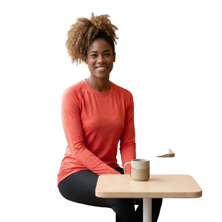 Damen Langarm Sportshirt von BUYATHOME24 mit UV-Schutz, in XS bis 3XL, atmungsaktiv und bequem für Fitness und Sport.