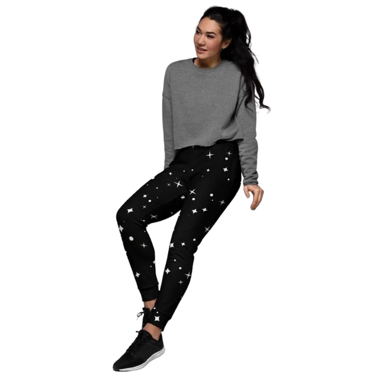 Damen Fitnesshose mit Fleece-Futter, Taschen und elastischem Bund in XS-3XL, schwarze Jogginghose von BUYATHOME24
