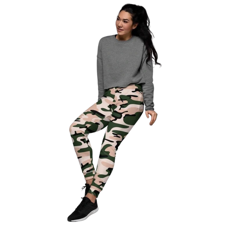 Damen Jogginghose aus Baumwoll-Mix mit Fleece-Futter in XS bis 3XL, schwarzer Textildruck, bequemer Fit, entspannte Freizeitmode.