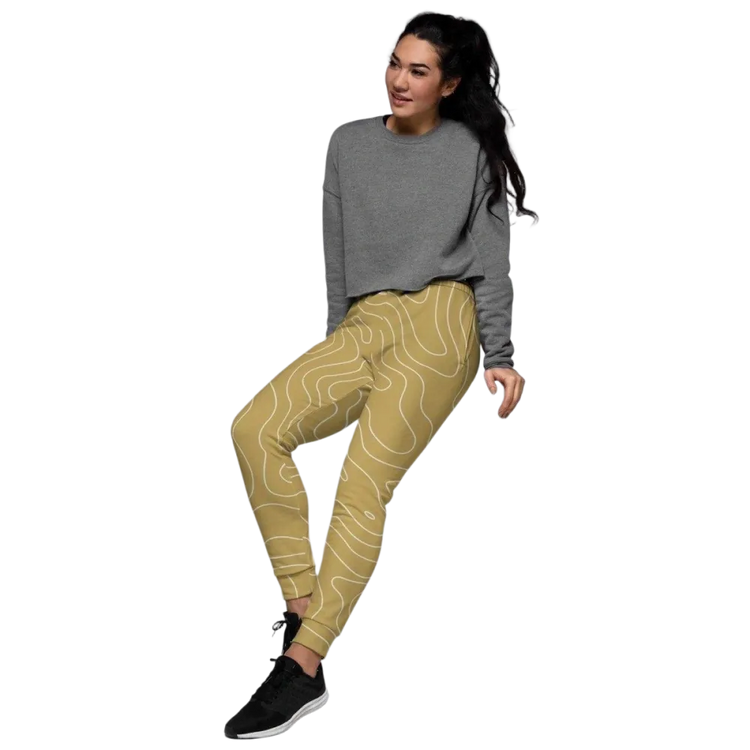 Damen Jogginghose aus Baumwoll-Mix mit Taschen in XS-3XL, bequem und lässig, von BUYATHOME24, auf weißem Hintergrund.