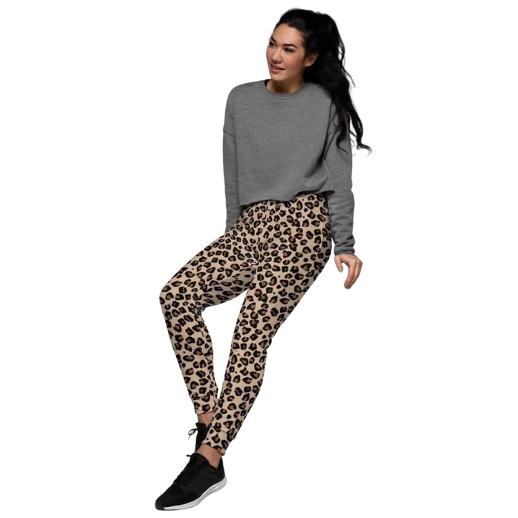Damen Jogginghose aus Baumwoll-Mix in XS bis 3XL, bequeme Fitnesshose mit Textildruck, in entspanntem Stil