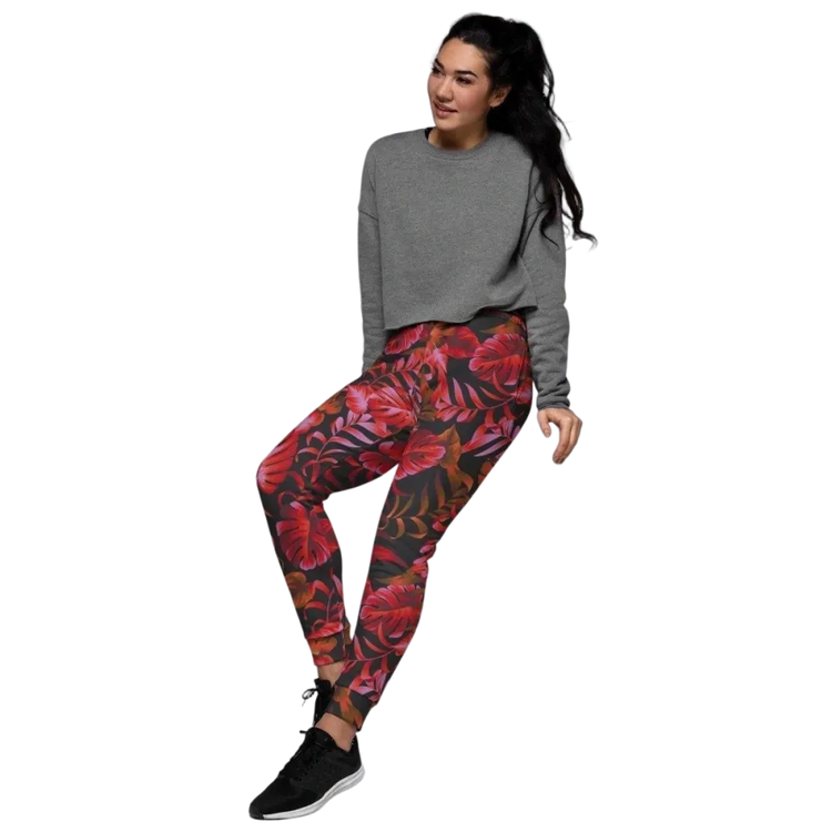 Damen Jogginghose mit Fleece-Futter und Taschen in XS bis 3XL, bequem und warm, von BUYATHOME24, auf weißem Hintergrund.