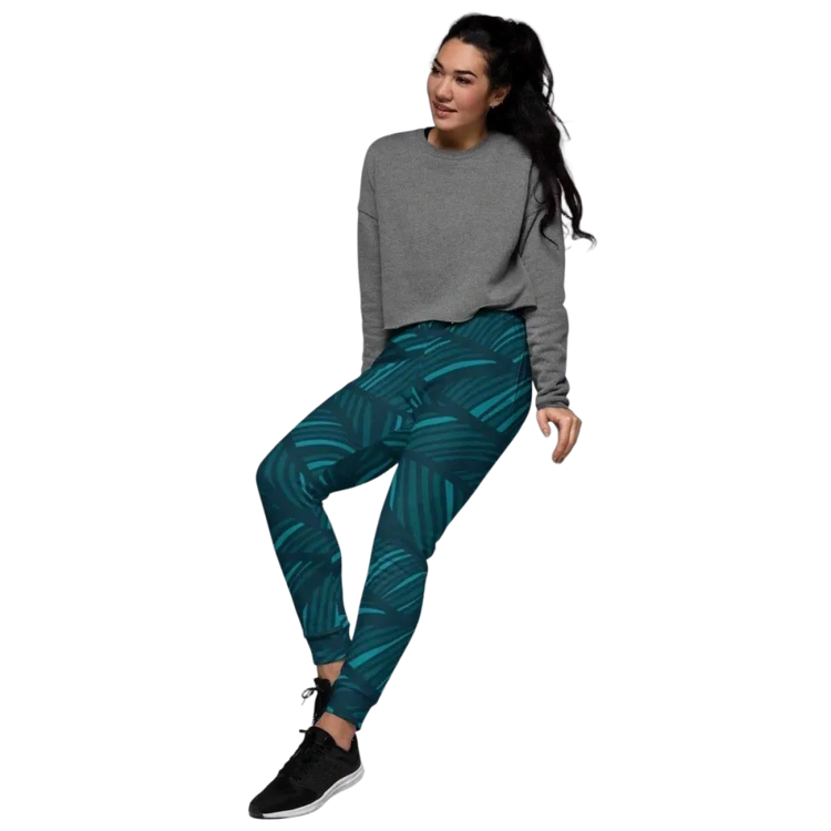 Damen Fitnesshose von BUYATHOME24, bequeme Jogginghose in XS-3XL, mit Baumwolle und praktischen Taschen, Textildruck.