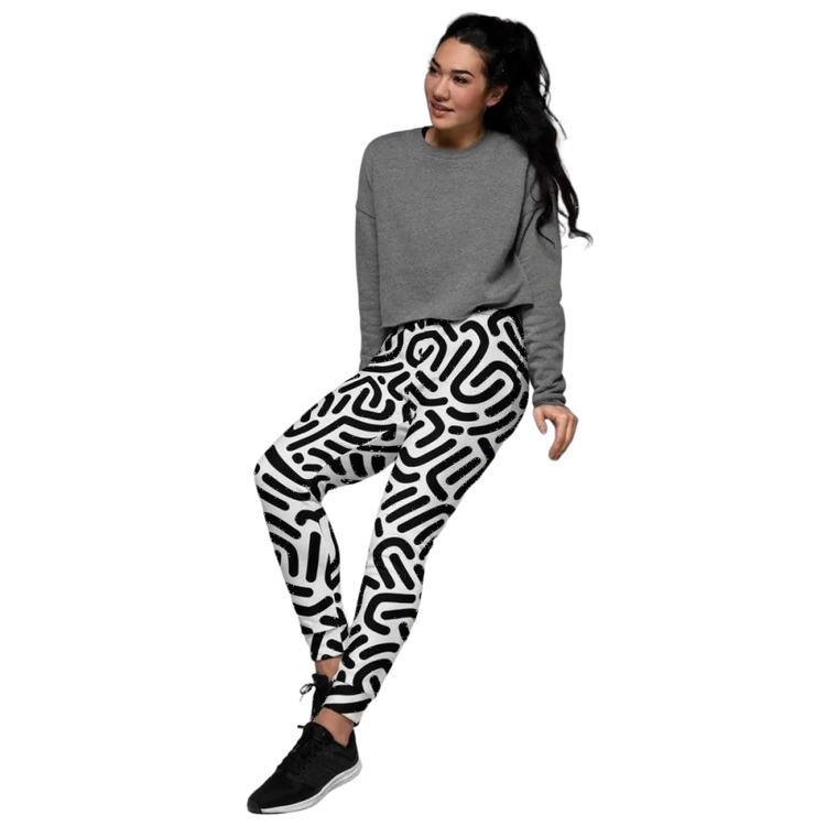 Damen Jogginghose aus Baumwoll-Mix mit Taschen, in XS bis 3XL, bequem und lässig, von BUYATHOME24, auf Textildruck.