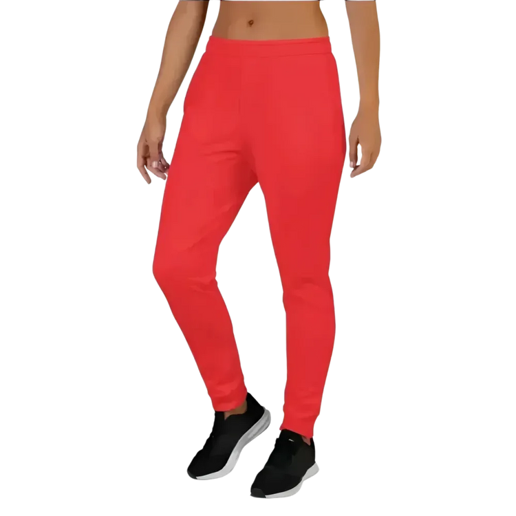Damen Jogginghose aus Baumwoll-Mix mit Fleece-Innenseite in XS-3XL, bequem und warm, von BUYATHOME24, auf weißem Hintergrund.