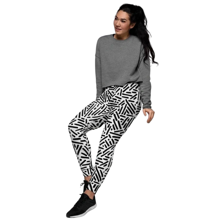 Damen Jogginghose aus Baumwoll-Mix in XS bis 3XL, bequemer Fit, mit Textildruck, leichter Stoff, entspannter Freizeitlook