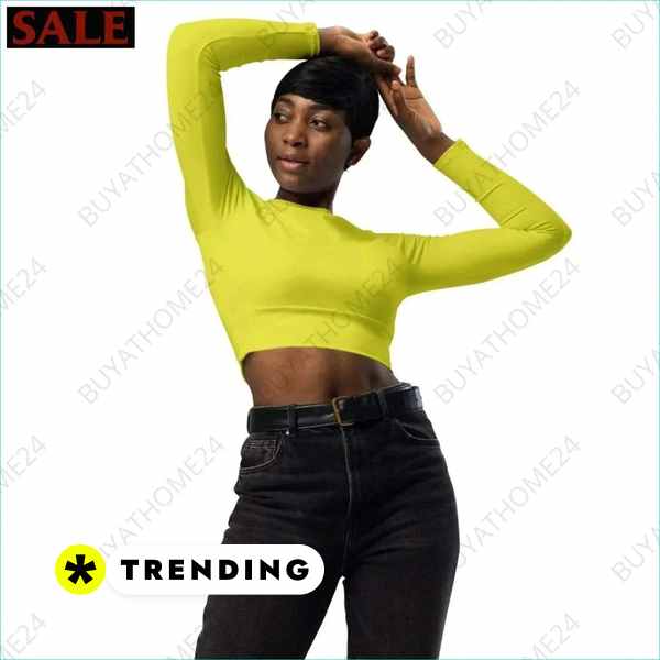 • Fitnessbekleidung I Damen Langarm Crop Top 2XS - 6XL Textildruck BUYATHOME24, T-Shirts BUYATHOME24, Hoodies BUYATHOME24, Hosen BUYATHOME24, Jacken BUYATHOME24, Schuhe BUYATHOME24