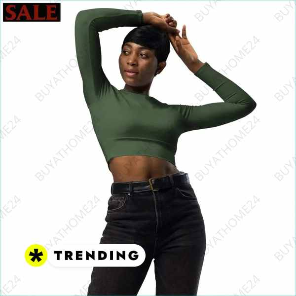 • Fitnessbekleidung I Damen Langarm Crop Top 2XS - 6XL Textildruck BUYATHOME24, T-Shirts BUYATHOME24, Hoodies BUYATHOME24, Hosen BUYATHOME24, Jacken BUYATHOME24, Schuhe BUYATHOME24