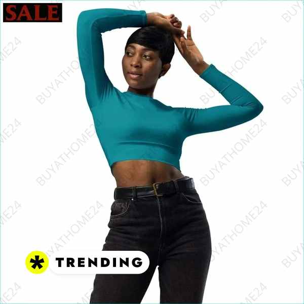 • Fitnessbekleidung I Damen Langarm Crop Top 2XS - 6XL Textildruck BUYATHOME24, T-Shirts BUYATHOME24, Hoodies BUYATHOME24, Hosen BUYATHOME24, Jacken BUYATHOME24, Schuhe BUYATHOME24