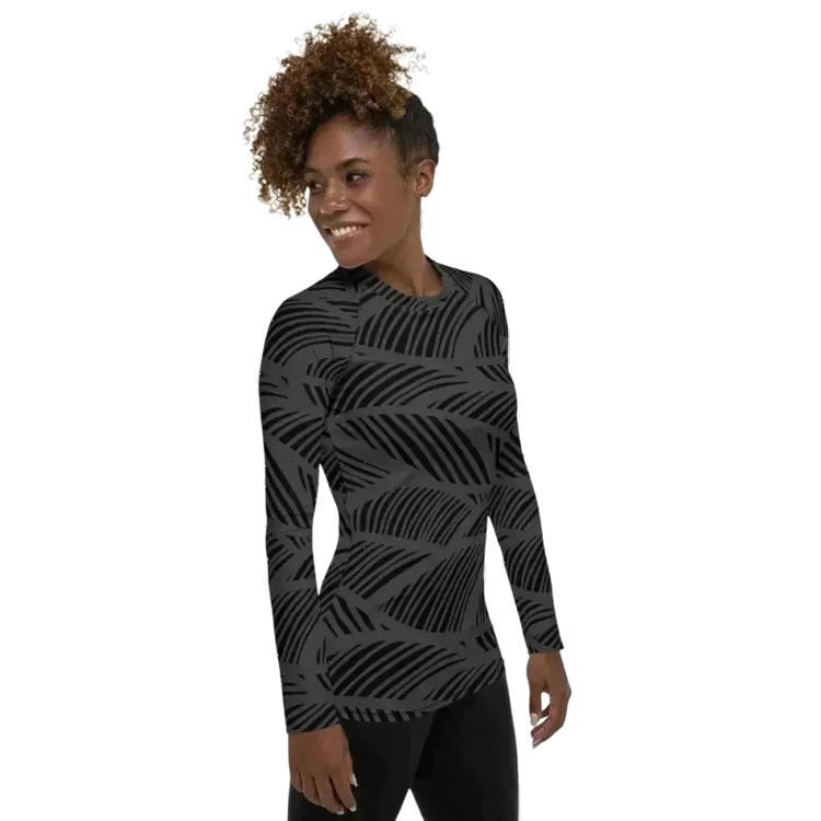 Damen Langarm-Sportshirt von BUYATHOME24 mit Vier-Wege-Stretch, erhältlich in XS-3XL, bequemes Fitness- und Sporttop.