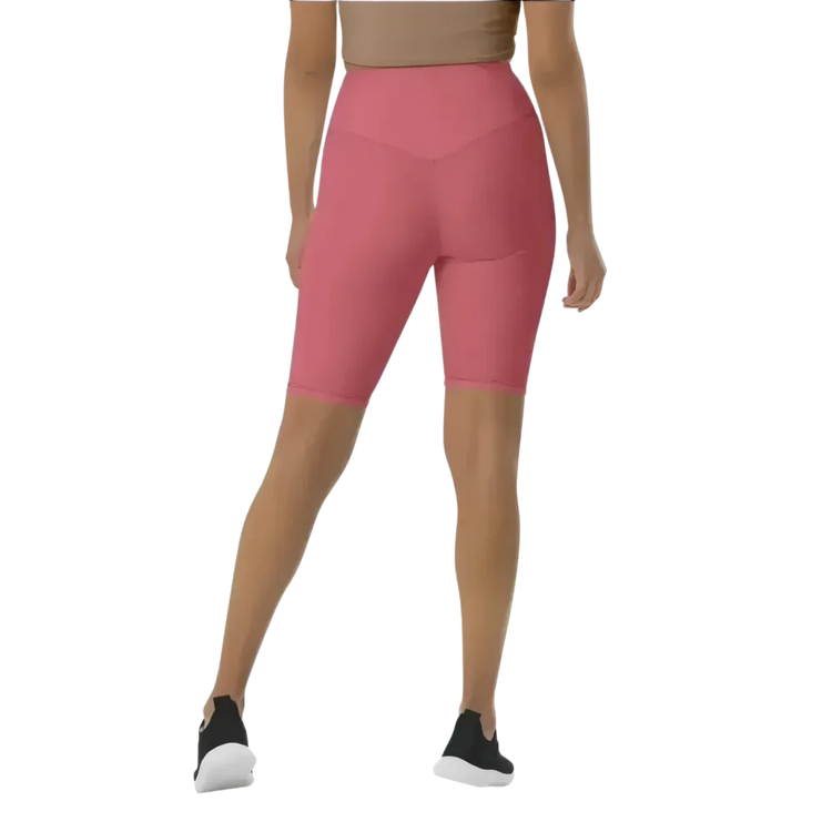 Lange Damen Fahrradhosen Shorts mit hoher Taille und Tasche, in XS-3XL, von BUYATHOME24, bequem und stylisch für Radfahren.
