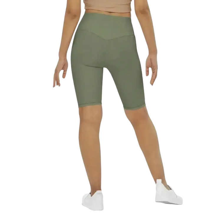 Lange Fahrradhosen Damen in hoher Taille, schnelltrocknend, in XS-3XL, von BUYATHOME24, mit Textildruck auf der Hose