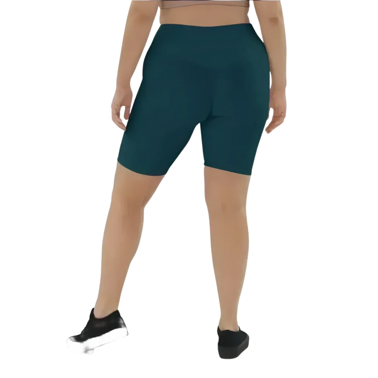 Lange Damen Fahrradhosen Shorts von BUYATHOME24, hohe Taille, schnelltrocknend, in XS bis 3XL, mit Textildruck, ideal für Radfahren