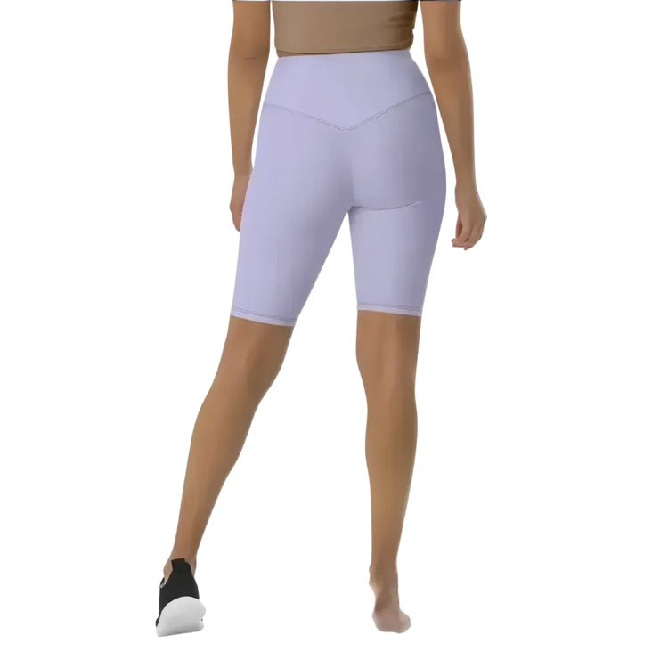 Lange Damen Fahrradhosen Shorts von BUYATHOME24, hohe Taille, mit Tasche, in XS bis 3XL, bedruckbar, für Damenradfahren