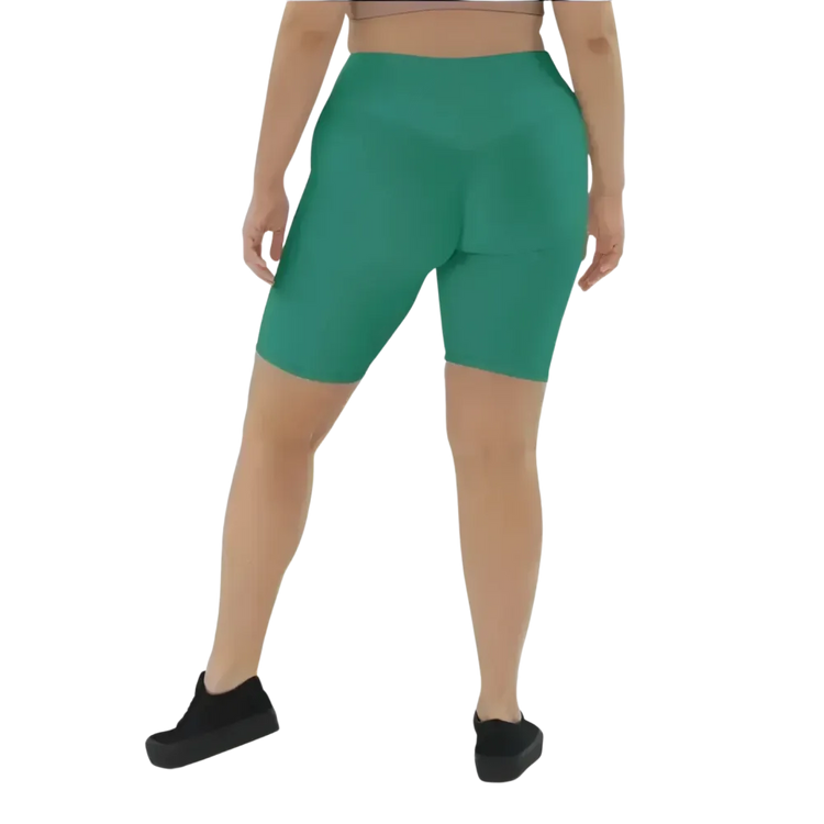 Damen Radlerhose von BUYATHOME24 mit hoher Taille und Tasche, bedruckbar, in XS bis 3XL, bequemes Sport- und Freizeitoutfit.