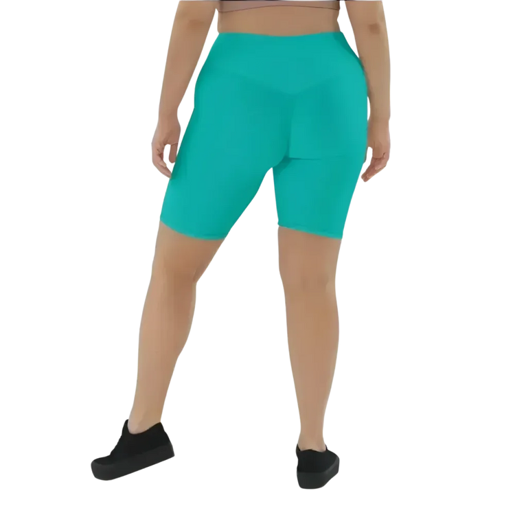 Damen Radlerhose von BUYATHOME24 mit hohem Bund, Push-Up-Effekt, in XS-3XL, bedruckbar, bequemes Sport- und Freizeit-Design
