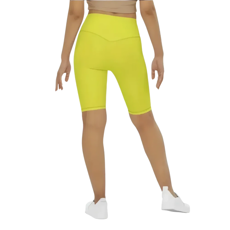 Lange Damen Fahrradhosen Shorts von BUYATHOME24 mit hoher Taille und bedrucktem Textildruck, in XS bis 3XL.
