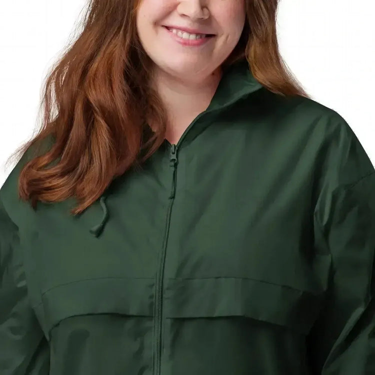 Unisex Regenjacke von BUYATHOME24, wasserabweisende Herbstjacke mit Kapuze, in S bis 2XL, gewebt und bestickt