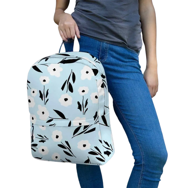 Damen Laptop Rucksack von BUYATHOME24, wasserabweisende Reisetasche, 42x31x10cm, mit Textildruck, strapazierfähiges Design