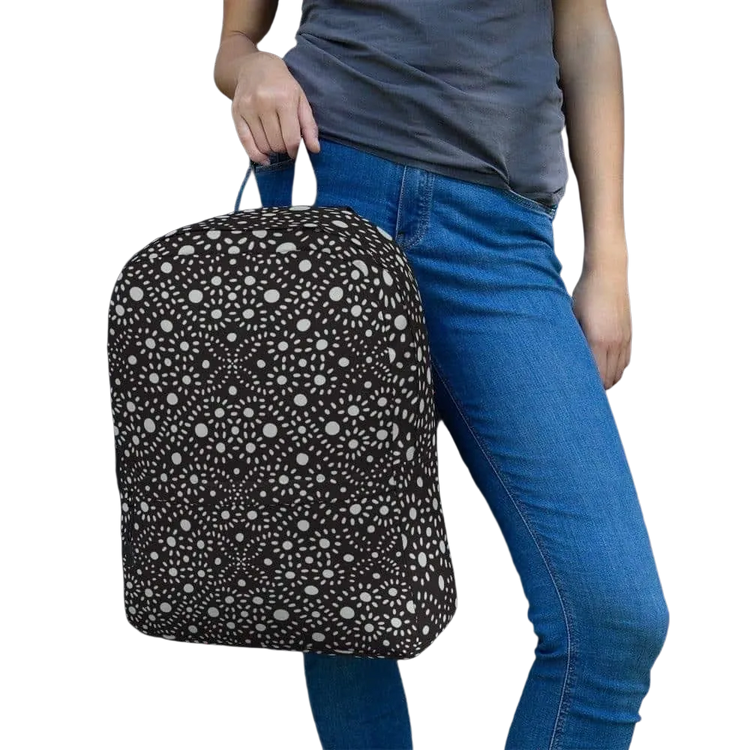 Wasserabweisender Laptop Rucksack von BUYATHOME24, Damenrucksack, 42x31x10cm, Textildruck, ideal für unterwegs