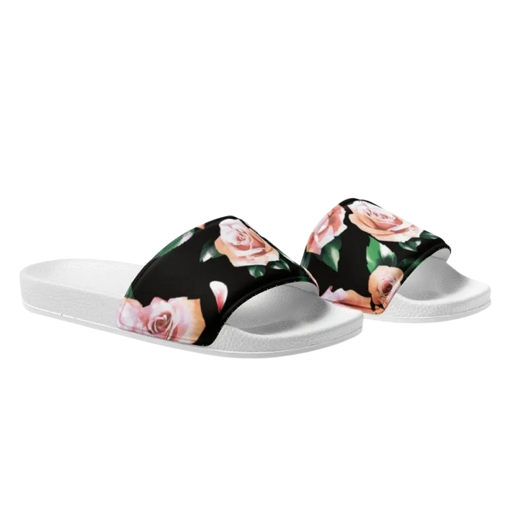 Damen- und Mädchenschuhe, Badeschlappen aus Kunstleder mit PU-Sohle, Größe 36-44, in Druckmuster, von BUYATHOME24