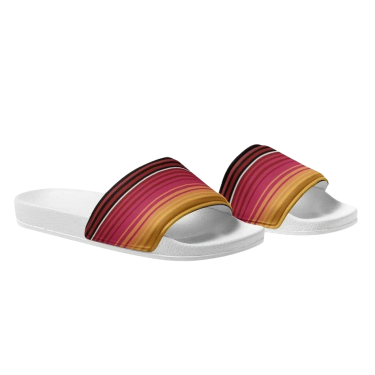 Damen- und Mädchen-Badeschlappen mit PU-Sohle in Größe 36-44, schwarze Kunstleder-Optik, bequeme DIY-Design von BUYATHOME24
