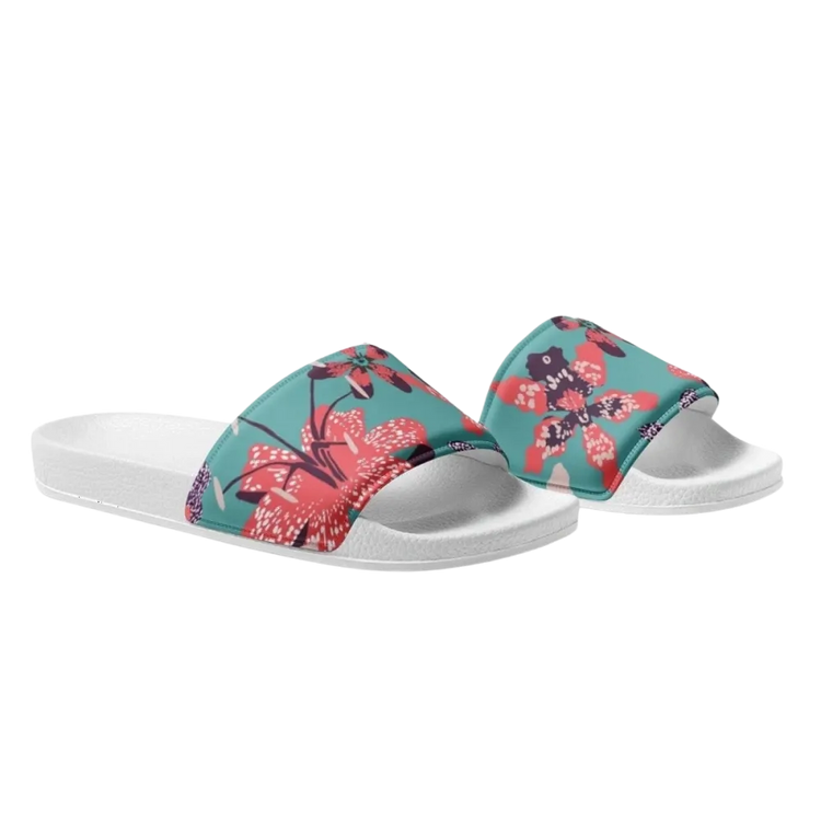 Gepolsterte Damen Badeschlappen in Größe 36-44 mit PU-Sohle, kunstlederoptik, bequemer Schuh für den Sommer