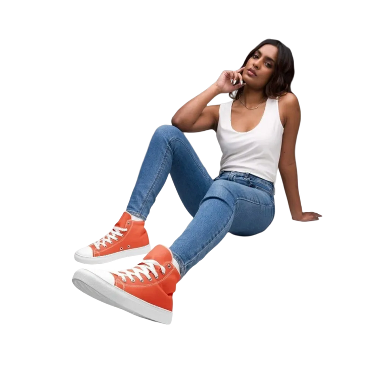 Damen- und Mädchen-Sneaker von BUYATHOME24, Leinen, EVA-Sohle, in Größe 35-44, mit Textildruck, sportlich und bequem.