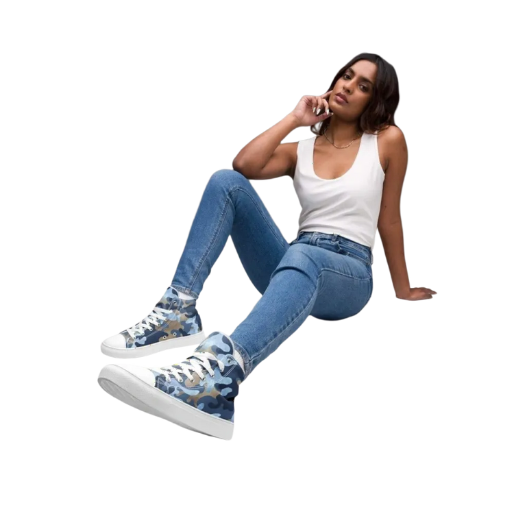 Damen- und Mädchensneaker aus Leinen, Größe 35-44, von BUYATHOME24, mit Textildruck und bequemer Passform
