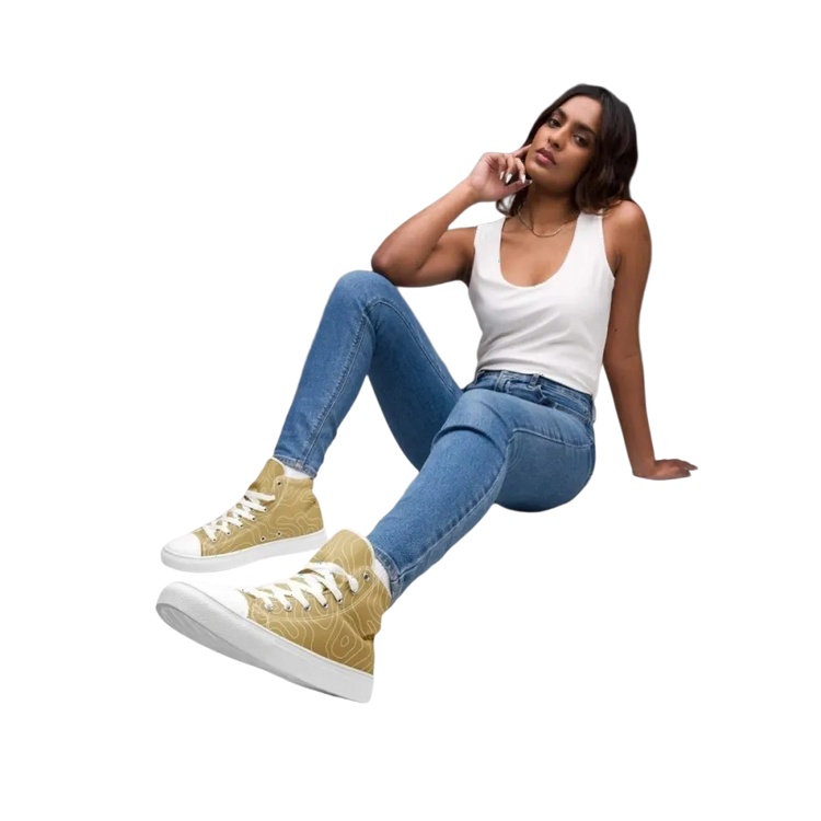 Damen- und Mädchensneaker von BUYATHOME24 aus Leinen, Größe 35-44, mit Textildruck und bequemer Passform