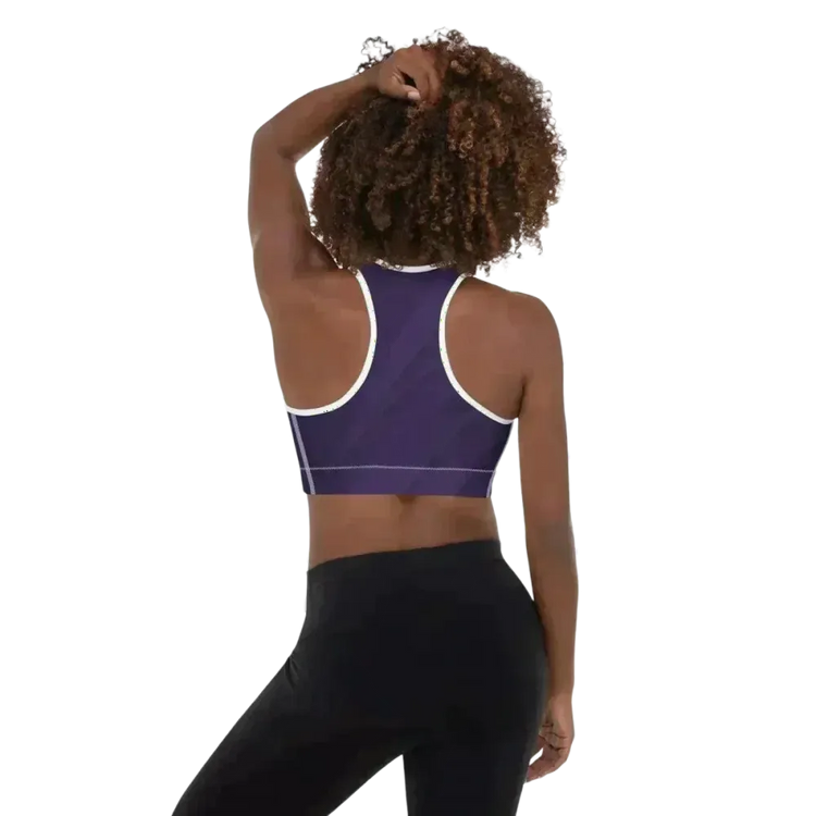 Damen Sport-BH mit Polstern, Vier-Wege-Stretch, in XS-2XL, von BUYATHOME24, textildruckbar, bequem und atmungsaktiv.