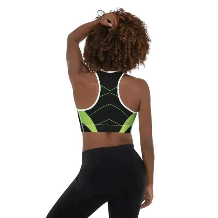 Damen Sport BH mit Polstern und Vier-Wege-Stretch in XS bis 2XL, aus weichem Textil, von BUYATHOME24.