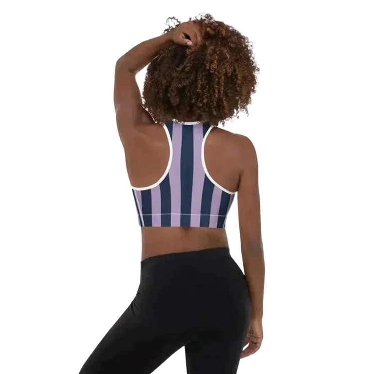 Damen Sport-BH mit Polstern von BUYATHOME24, mit Vier-Wege-Stretch, in XS bis 2XL, textile Druck, bequem und elastisch