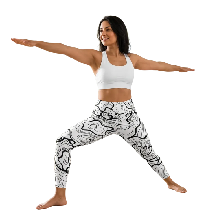 Damen Sport Leggings von BUYATHOME24 mit hoher Taille, UV-Schutz, in 2XS bis 6XL, bequemer Schnitt und elastischem Material
