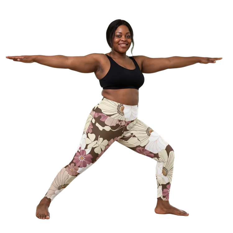 Damen Sport Leggings von BUYATHOME24 mit hoher Taille und Seitentaschen in 2XS-6XL, bequem und dehnbar für das Workout.