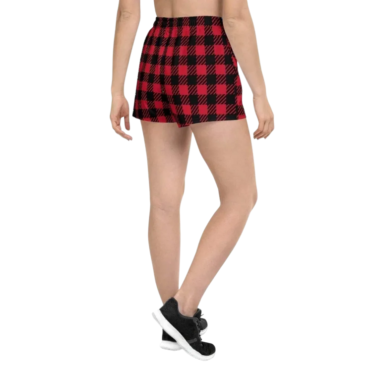 Damen Sportshorts von BUYATHOME24, atmungsaktiv, UV-Schutz 50+, mit Taschen, in XS bis 3XL, textile Druck, bequemer sportlicher Look