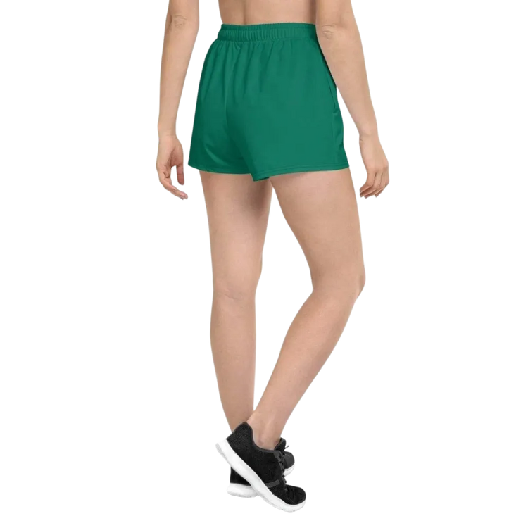 Damen Sportshorts von BUYATHOME24, atmungsaktiv mit UV-Schutz 50+, in XS bis 3XL, bequem und sportlich, Textildruck auf der Seite