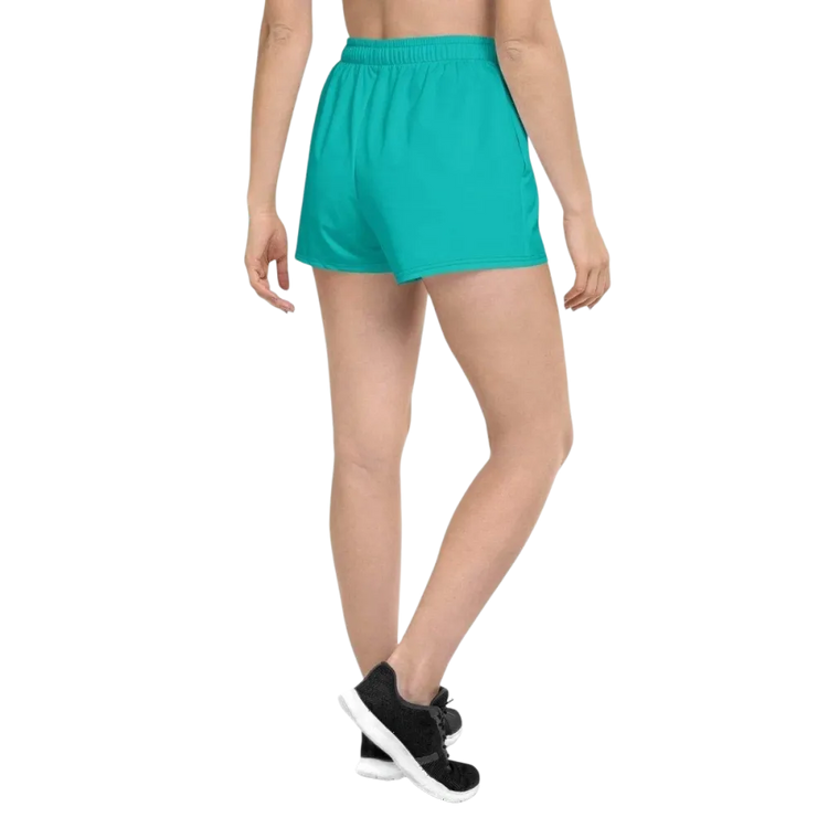 Damen Sportshorts von BUYATHOME24, atmungsaktiv mit UV-Schutz 50+ und Netztaschen, in XS bis 3XL, bequem und sportlich.