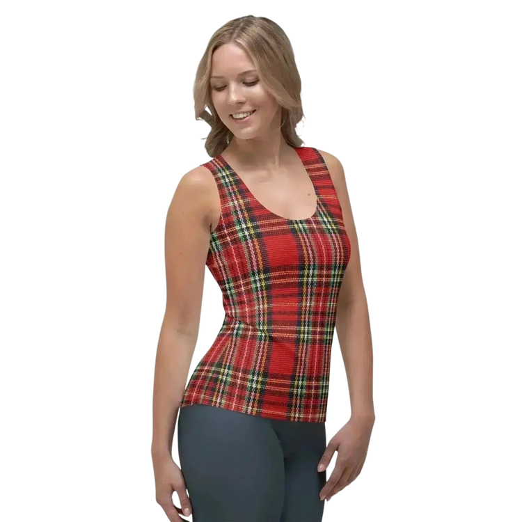 Damen Tanktop mit Allover-Print von BUYATHOME24, sportliches Achselshirt in XS bis XL, bequemes Damen Shirt für Workout und Freizeit