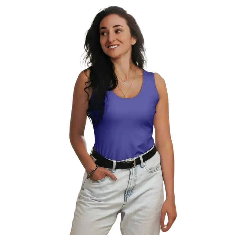 Damen Tanktop von BUYATHOME24 mit Textildruck, tailliert, aus Polyester, sportlich, in XS bis XL, ideal für Training und Freizeit