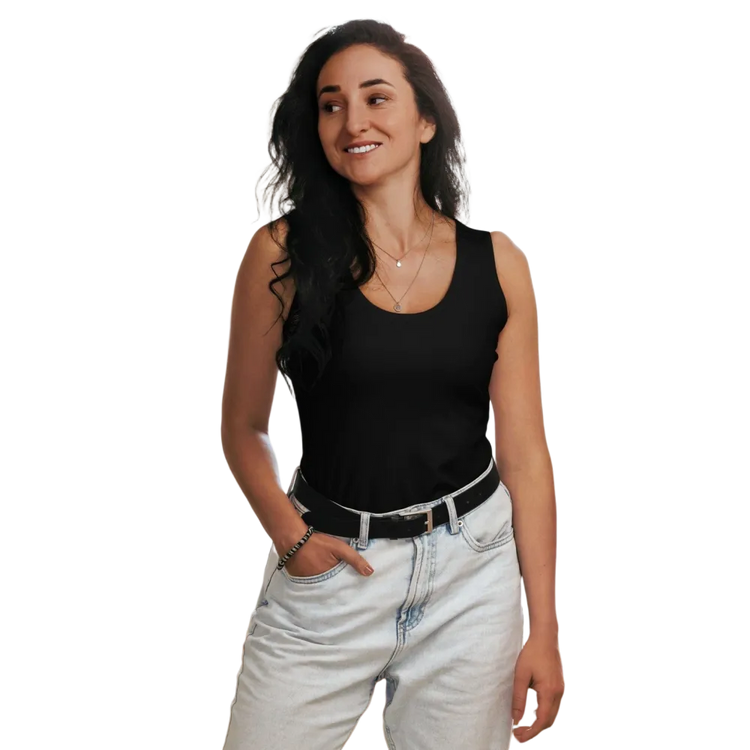 Damen Tanktop aus Mikrofaser mit Vier-Wege-Stretch, in verschiedenen Größen XS bis XL, von BUYATHOME24, sportlich und bequem.
