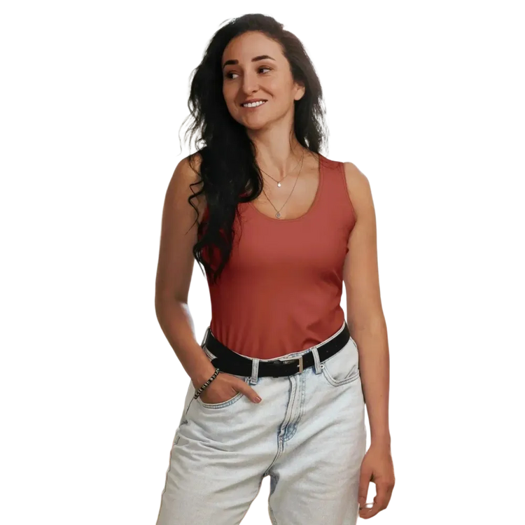 Damen Sport Tanktop von BUYATHOME24 aus Stretchmaterial, ideal für Yoga und Freizeit, in XS bis XL, mit Textildruck.