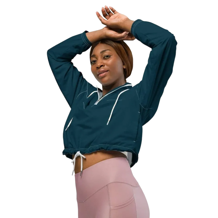 Damen Sportjacke XS-2XL von BUYATHOME24, wasserdicht mit Netzfutter, Bauchfrei, sportlich, leichte Outdoor-Jacke.
