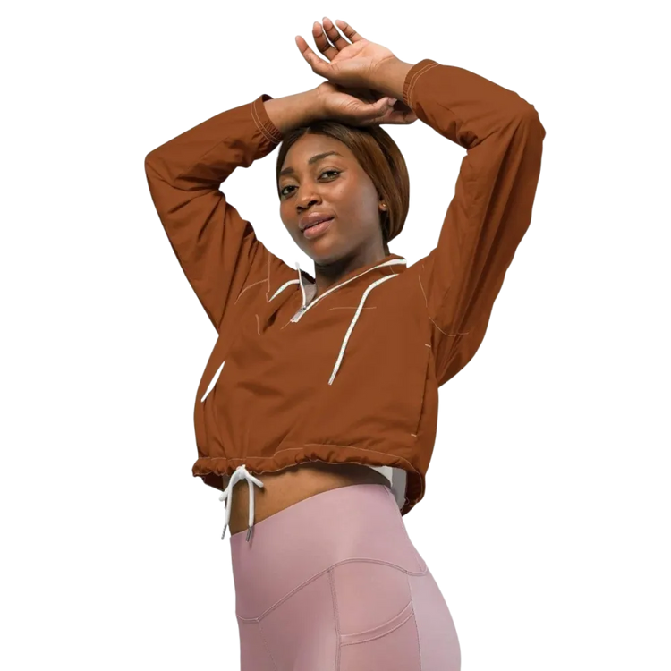 Damen Trainingsjacke Bauchfrei von BUYATHOME24 in XS-2XL, atmungsaktiv und schnelltrocknend, mit Textildruck, sportlich und bequem.